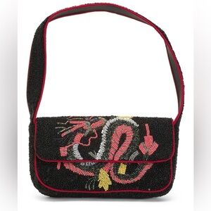 🐍MADE IN INDIA Snake/Dragon Beaded Shoulder Bag🐍NWT